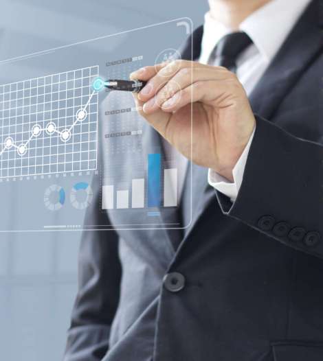 business man show increase market share investment Developtimum Salariat Travailleur Indépendant